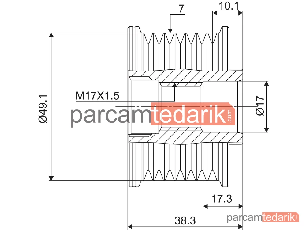 VALEO 588063 | Alternatör Kasnağı — Nissan NV400, Opel Movano B, Nissan Qashqai I